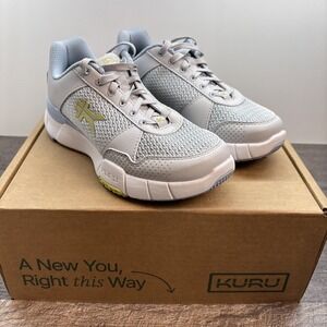Kuru Quantum 2.0 Sneakers Women's Size 5.5 Dove Gray Pale Lime NEW Defect